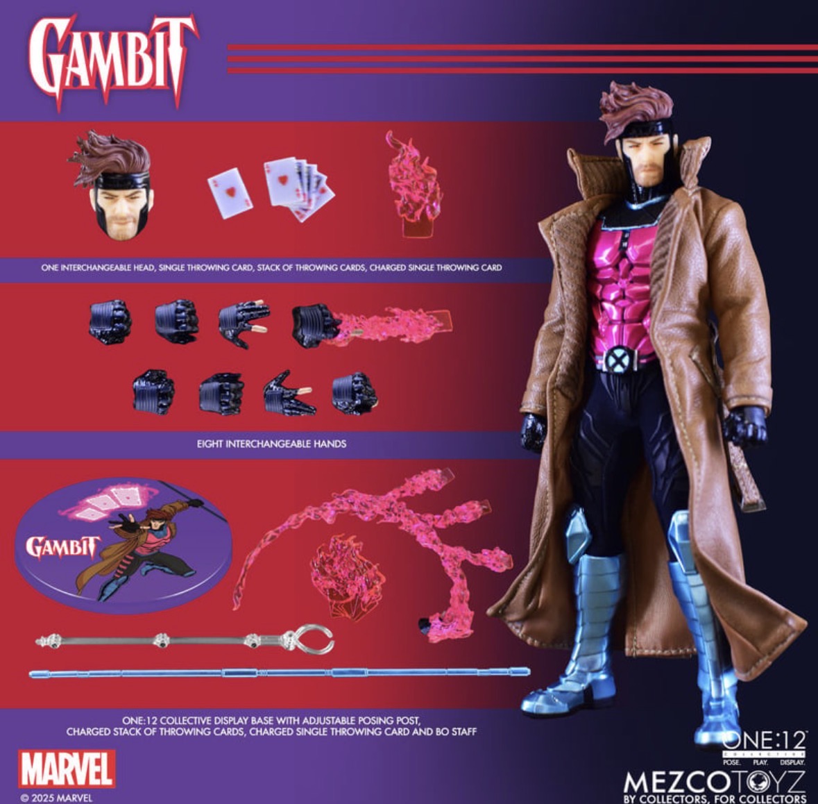 (Arriving Soon!) Marvel X-Men Gambit One:12 Collective Action Figure by Mezco