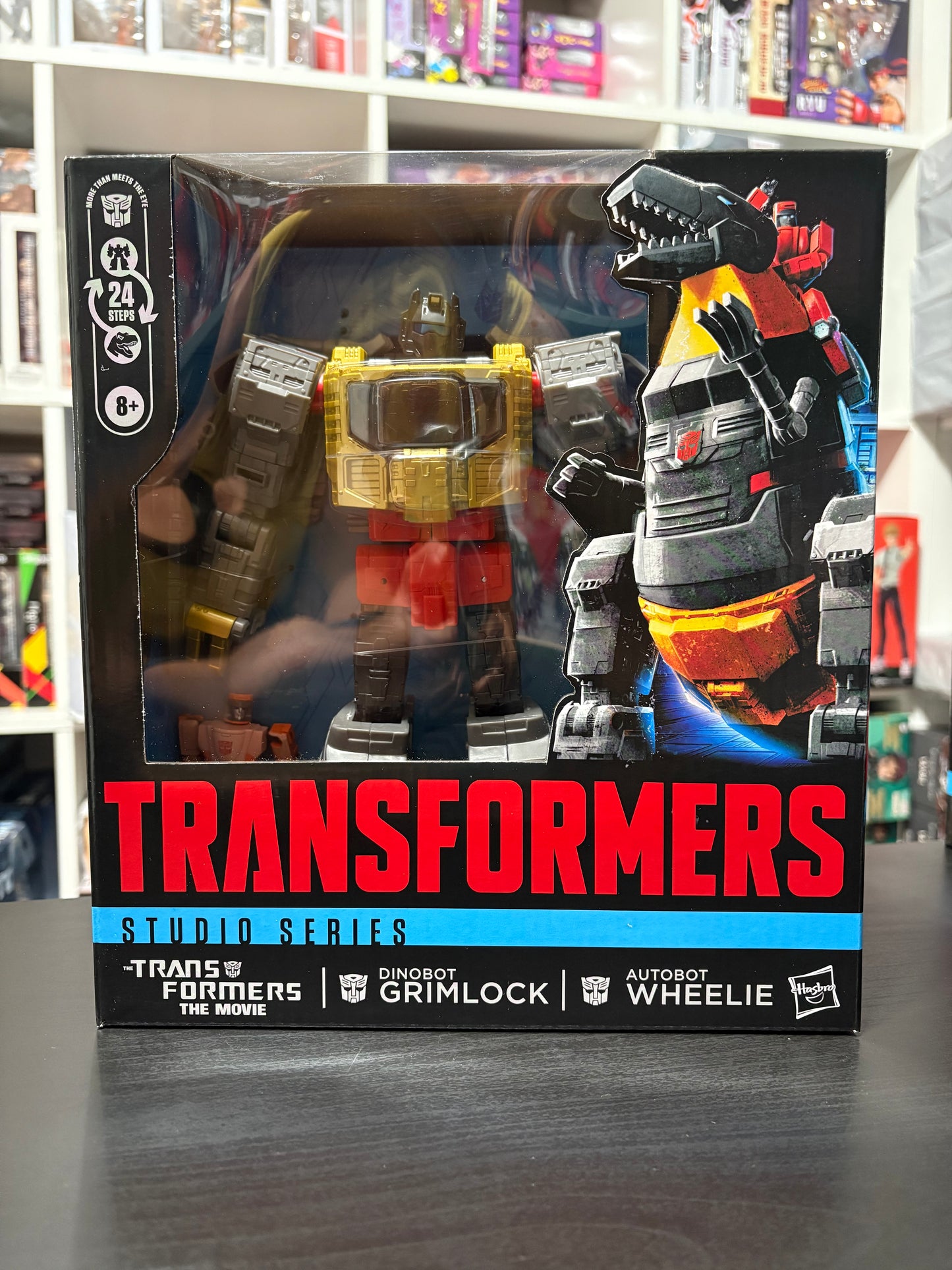 Transformers: The Movie Studio Series Leader Class Dinobot Grimlock and Autobot Wheelie by Hasbro