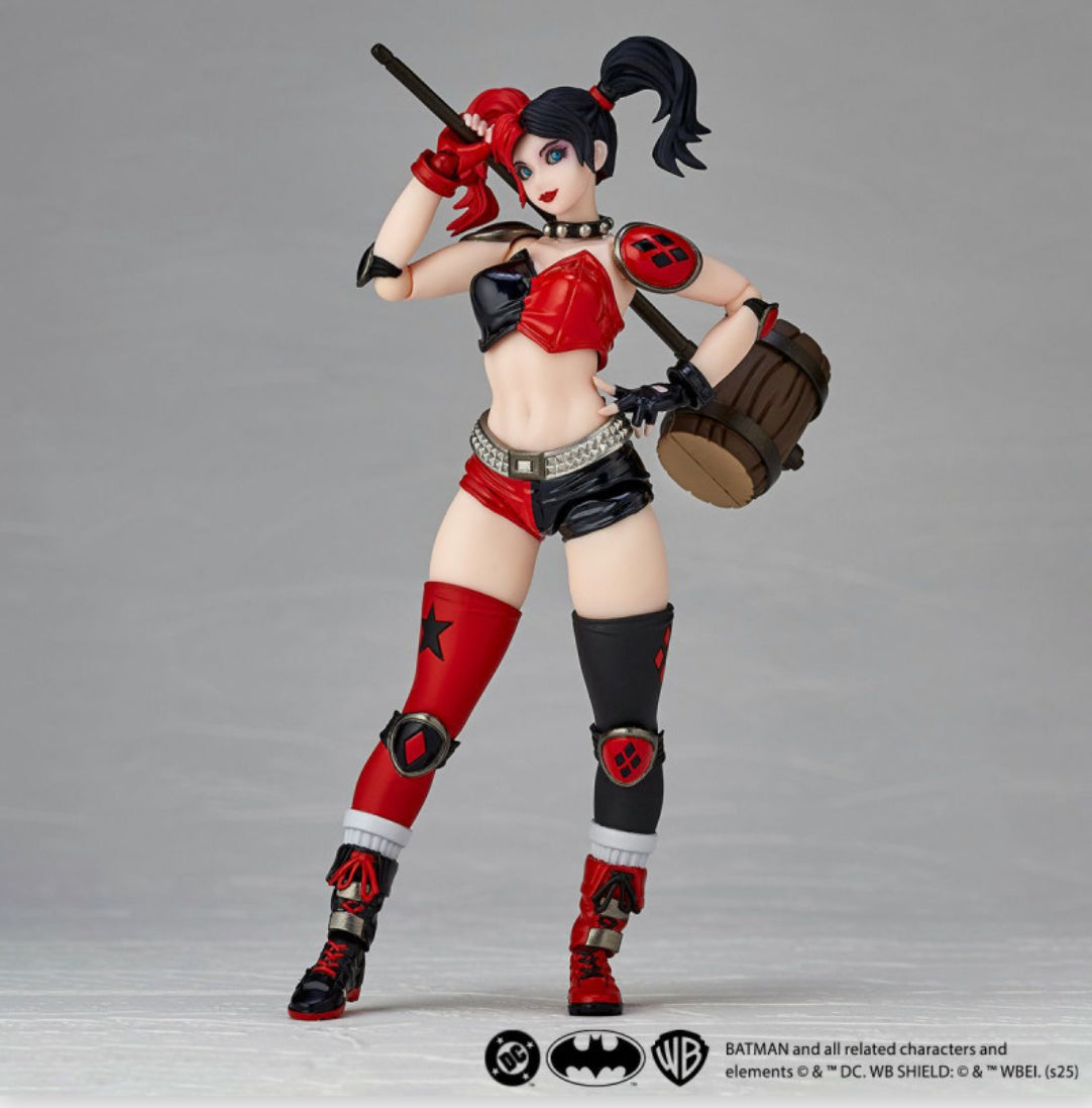 Revoltech Amazing Yamaguchi Harley Quinn Red x Black Ver. with Limited Bonus Winking/Bubblegum Face