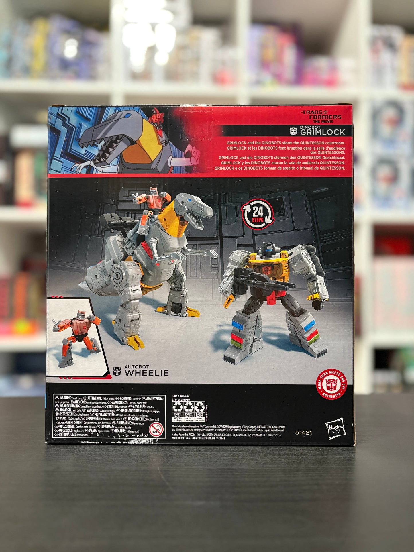 Transformers: The Movie Studio Series Leader Class Dinobot Grimlock and Autobot Wheelie by Hasbro