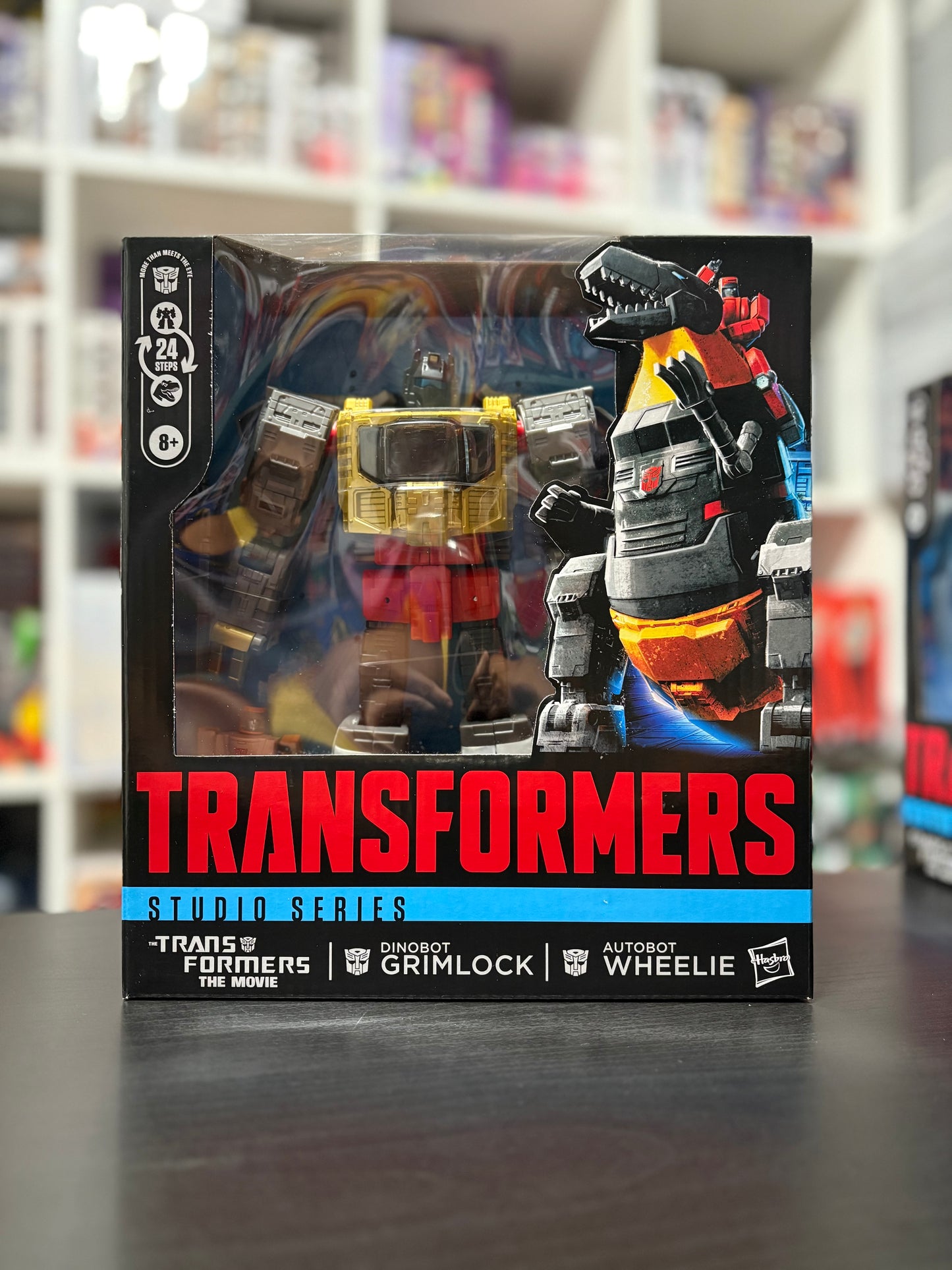 Transformers: The Movie Studio Series Leader Class Dinobot Grimlock and Autobot Wheelie by Hasbro