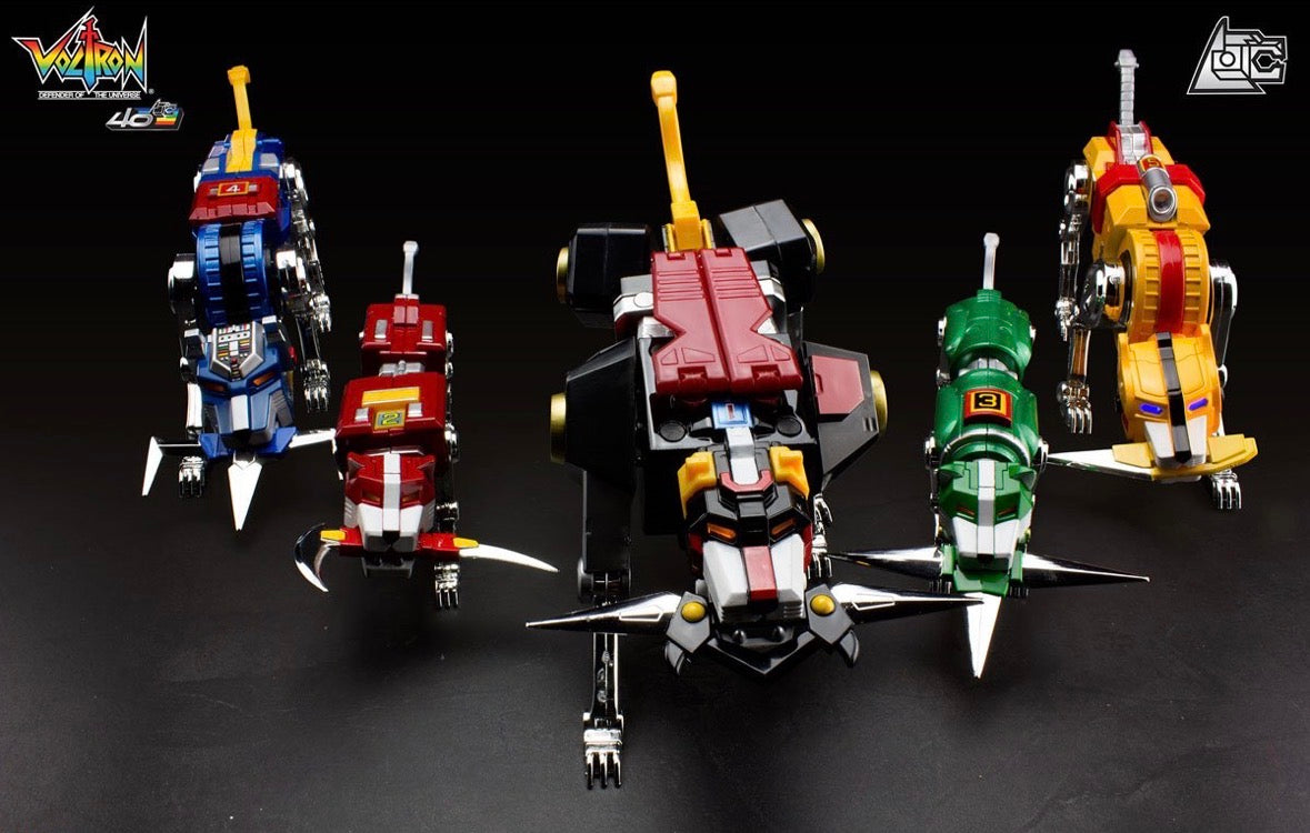 Voltron 40th Anniversary Set with Light-Up Sound Base by
Toynami