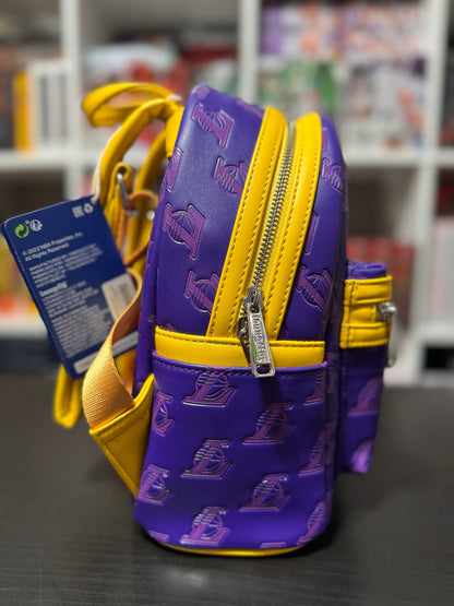 NBA Los Angeles Lakers Debossed Logo Mini Sports Backpack by Loungefly