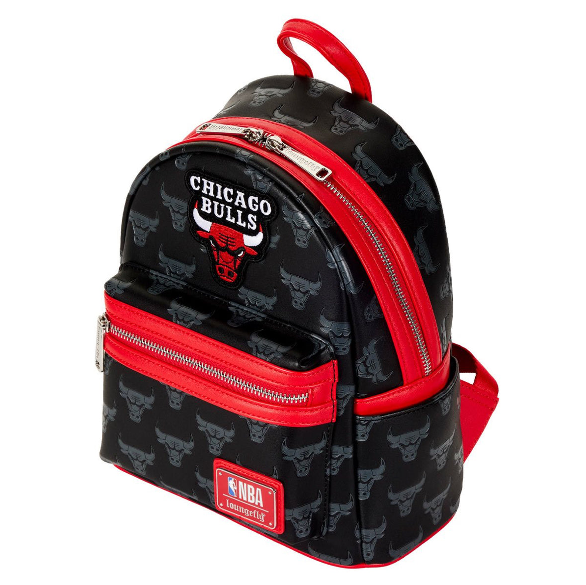 NBA Chicago Bulls Debossed Logo Mini Sports Backpack by Loungefly