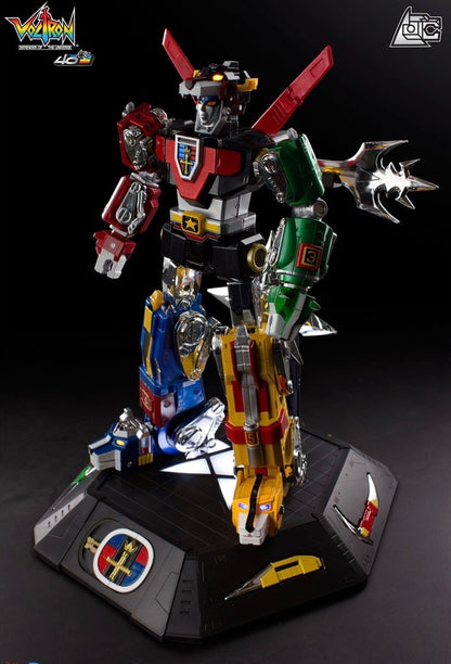 Voltron 40th Anniversary Set with Light-Up Sound Base by
Toynami