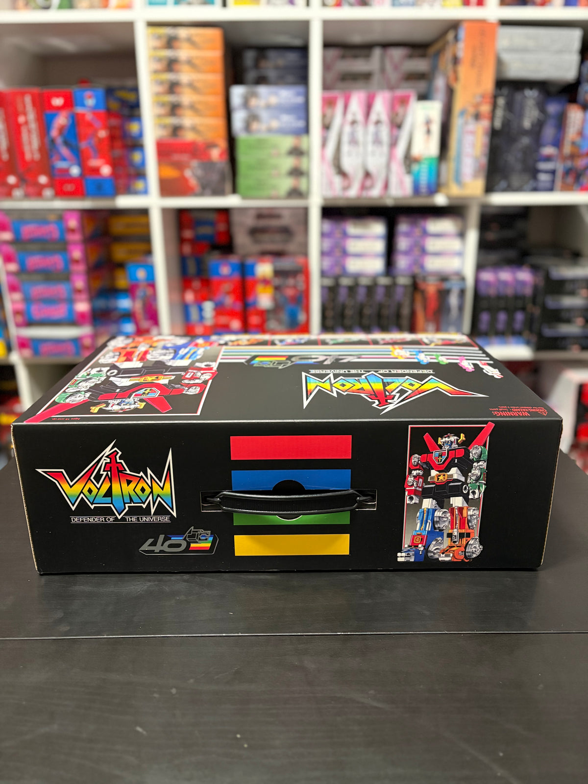 Voltron 40th Anniversary Set with Light-Up Sound Base by
Toynami