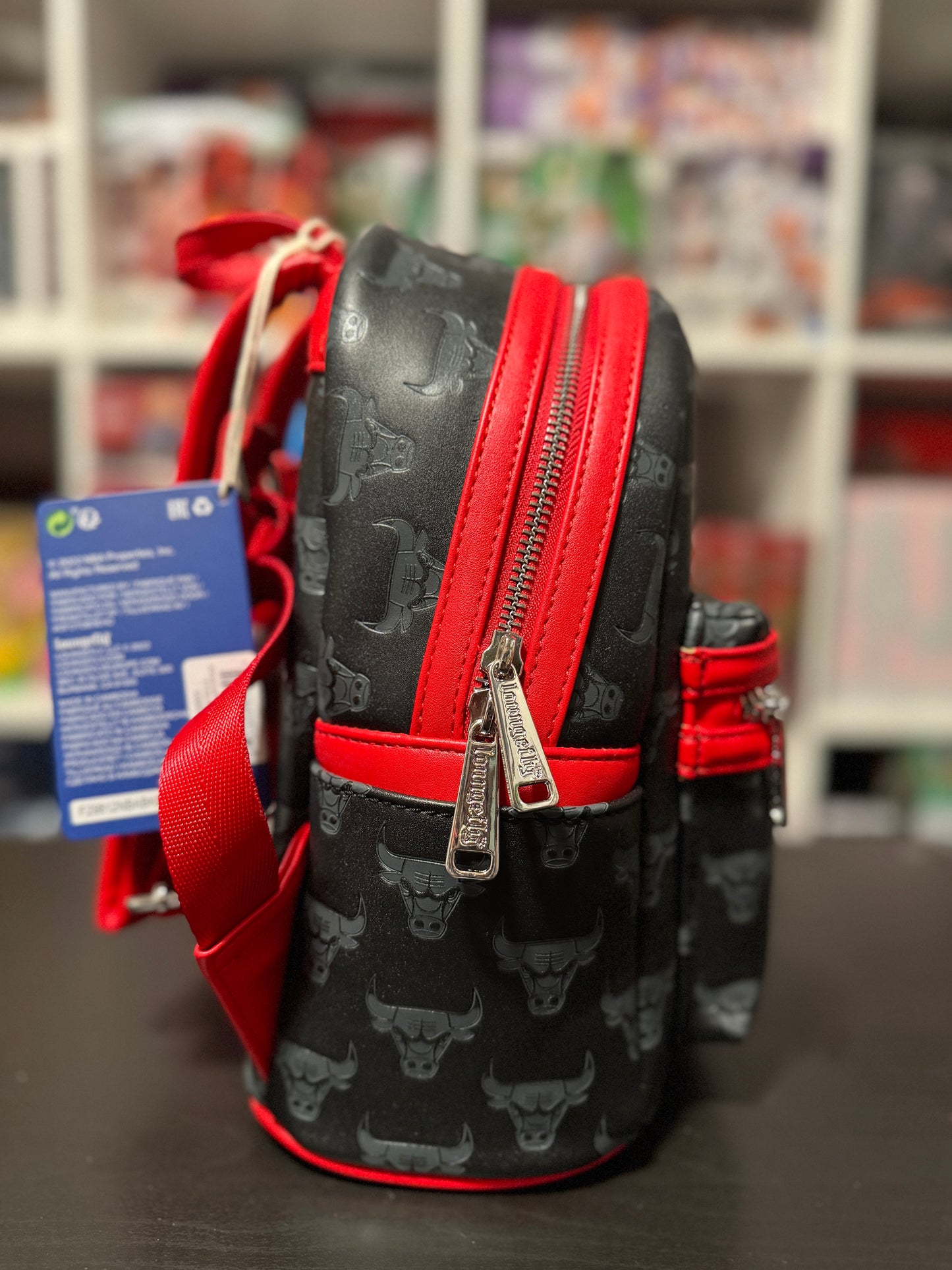 NBA Chicago Bulls Debossed Logo Mini Sports Backpack by Loungefly