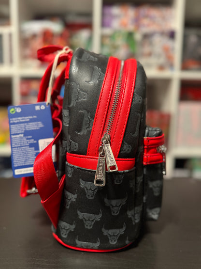 NBA Chicago Bulls Debossed Logo Mini Sports Backpack by Loungefly