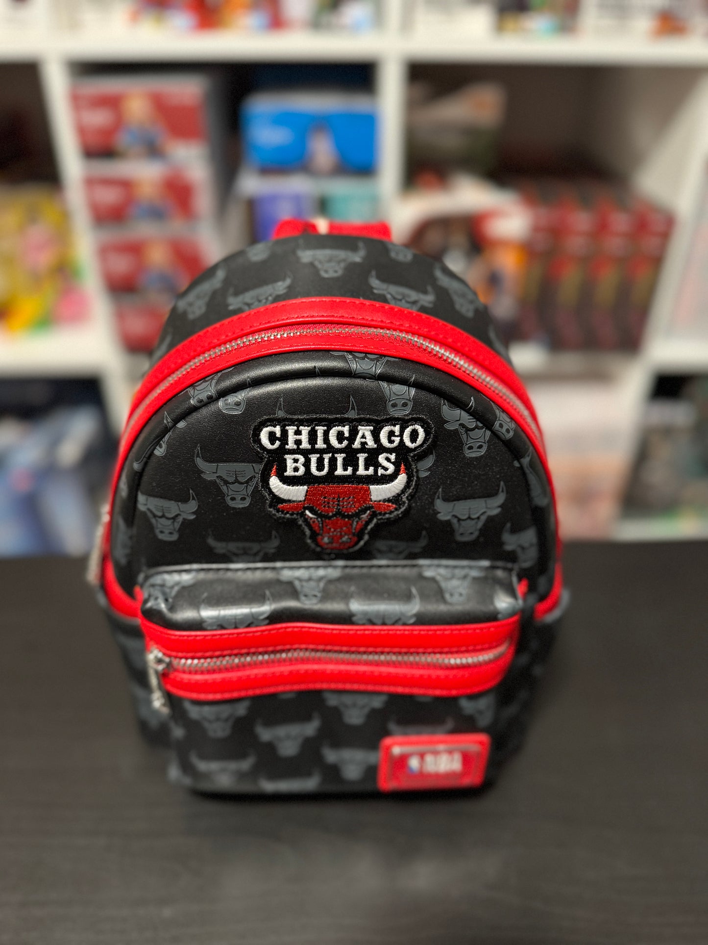 NBA Chicago Bulls Debossed Logo Mini Sports Backpack by Loungefly