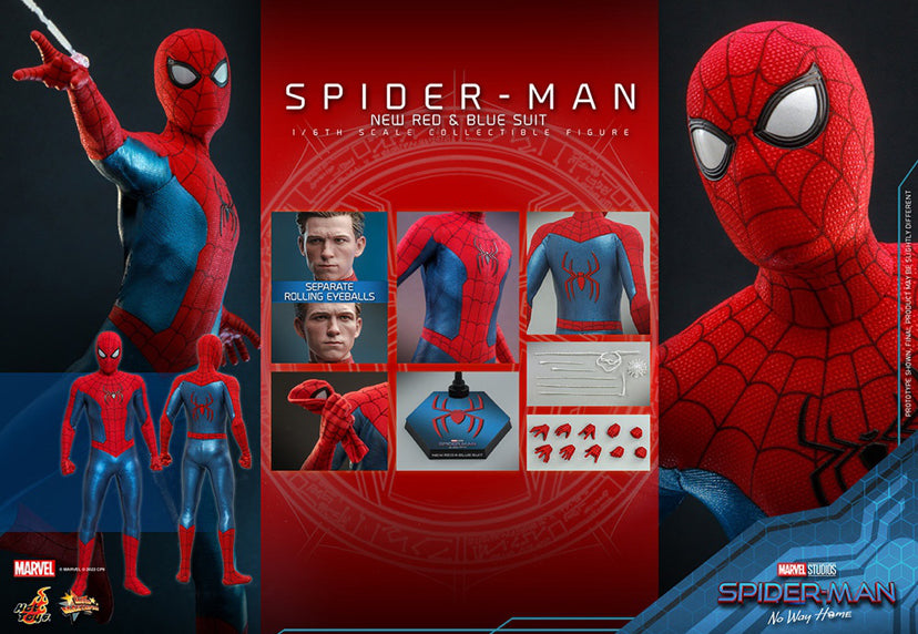 Hot Toys Spider-Man: No Way Home - Spider-Man (New Red & Blue Suit) 1/6 scale