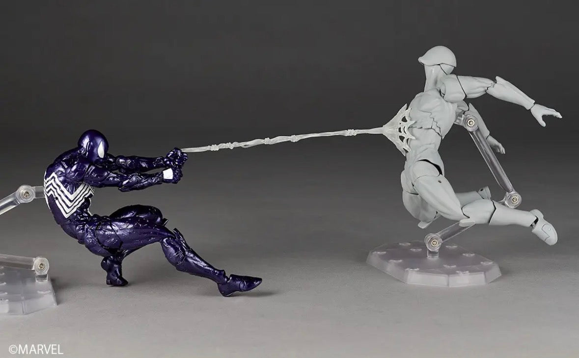 (Arriving soon! Limit 1 per costumer) Revoltech Amazing Yamaguchi Purple Symbiote Spider-Man by Kaiyodo