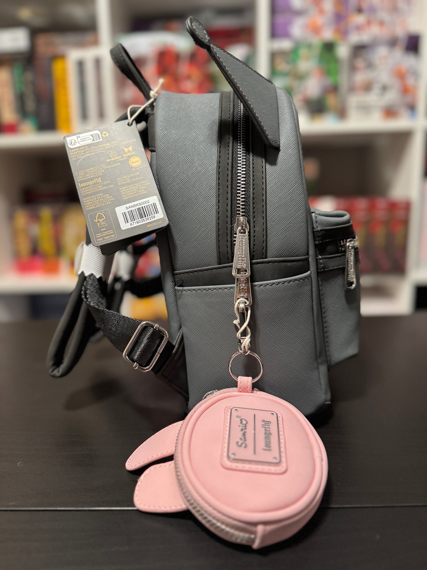 Kuromi and Melody Best Friends Forever Mini-Backpack with Coin Purse by Loungefly