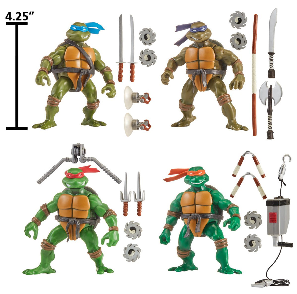 Teenage Mutant Ninja Turtles Classic 2003 4-Pack No: 80997 by Playmates