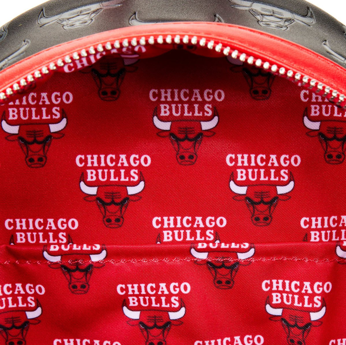 NBA Chicago Bulls Debossed Logo Mini Sports Backpack by Loungefly