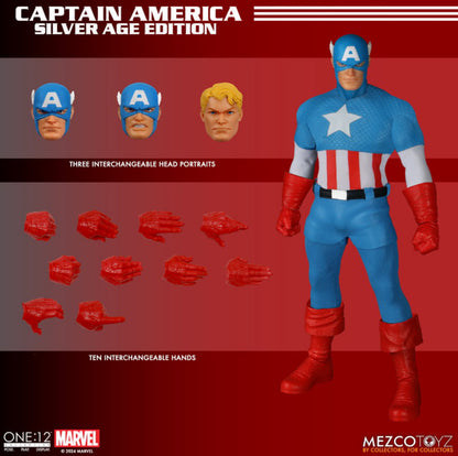 Captain America Marvel Comics One:12 Collective Silver Age by MEZCO TOYZ
