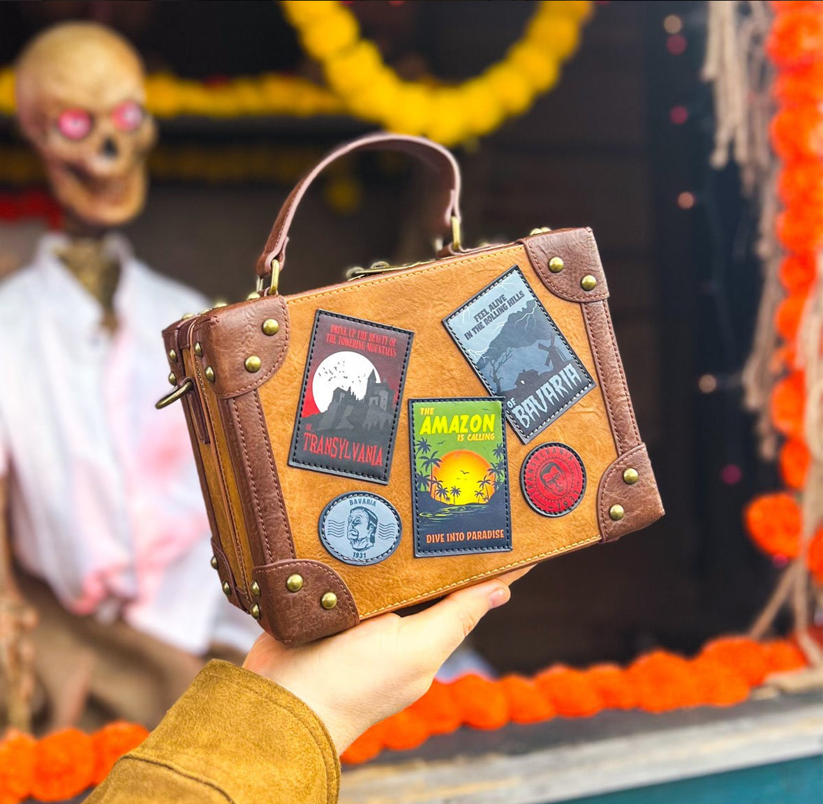 Universal Monsters Travel Trunk Crossbody Bag by Loungefly