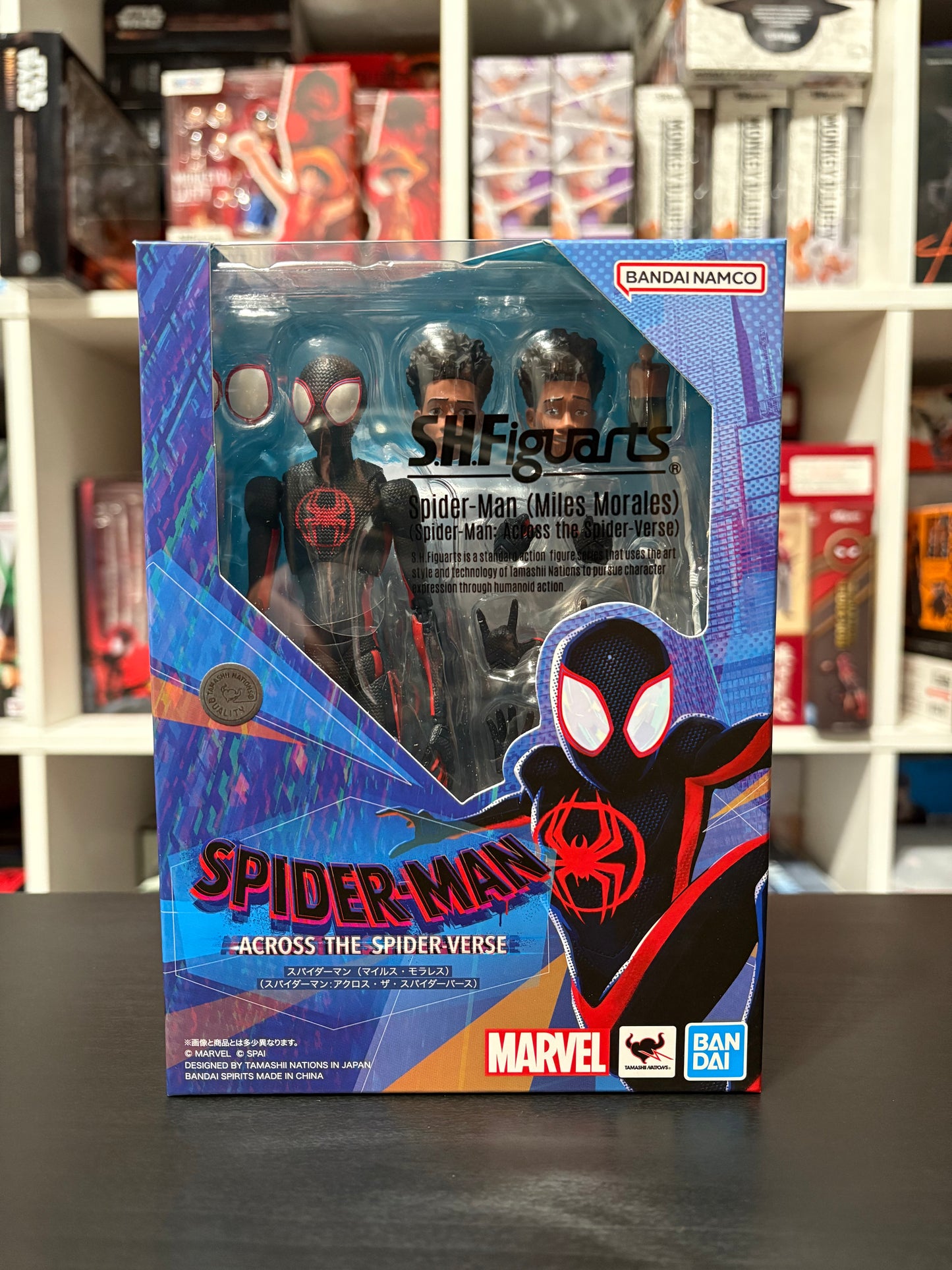 S.H.FiguartsMiles Morales Spider-Man Across the Spider-Verse Tamashii Nations by Bandai
