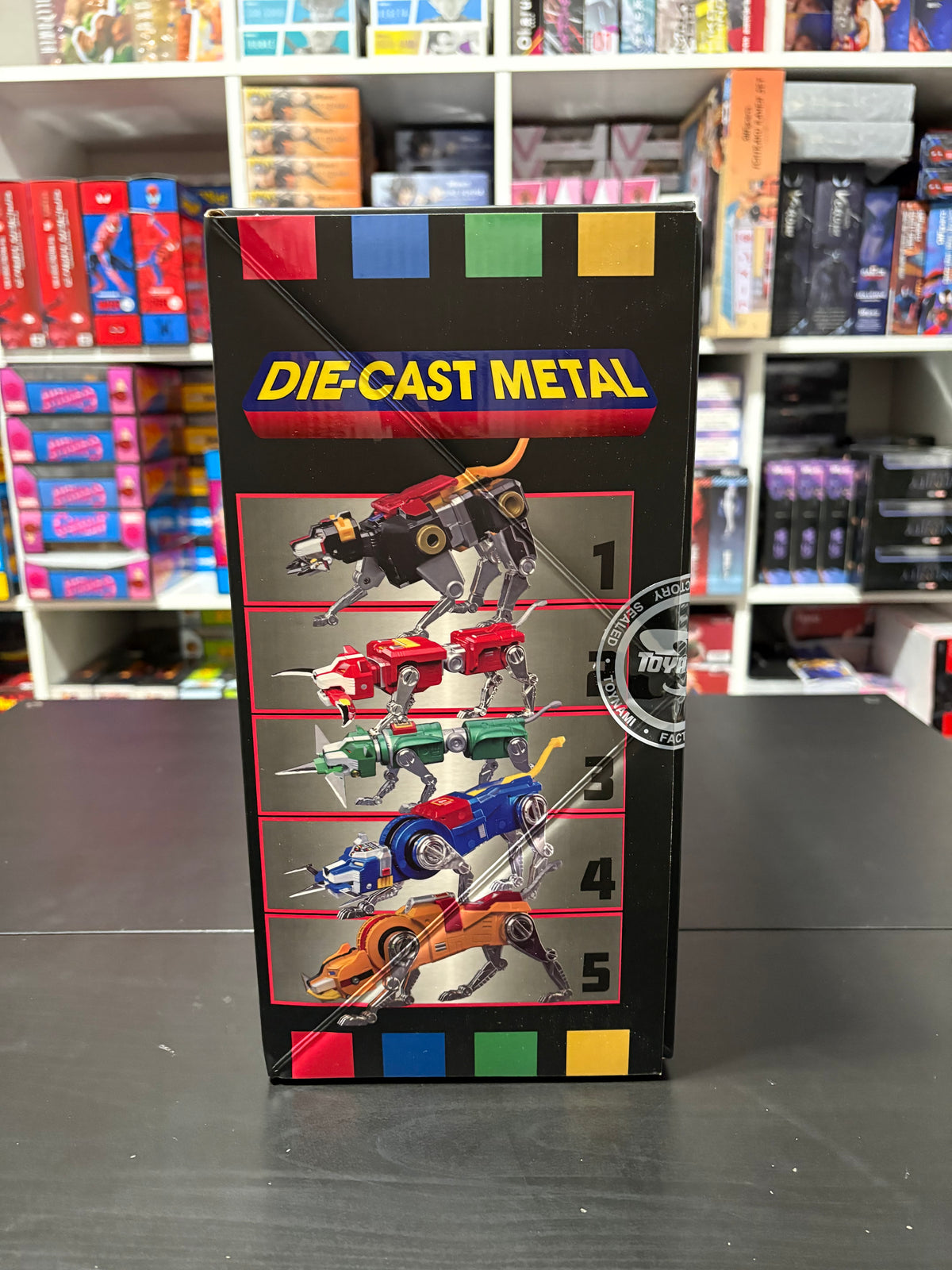 Voltron 40th Anniversary Set with Light-Up Sound Base by
Toynami
