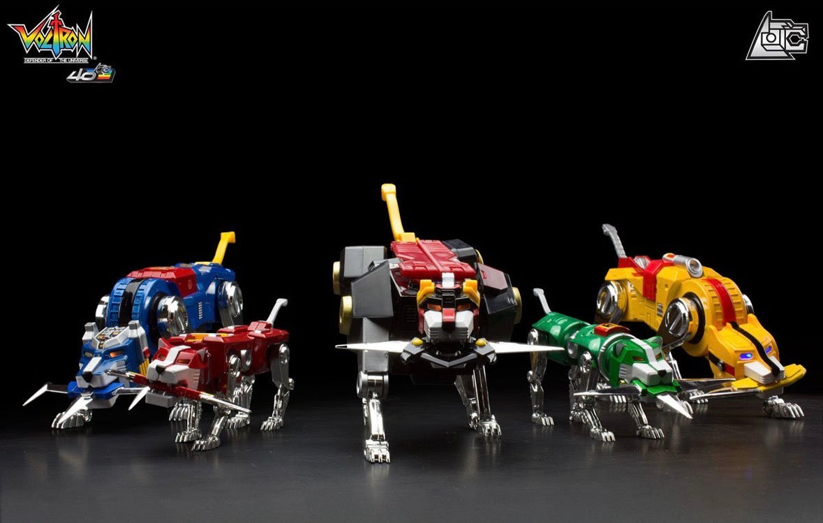 Voltron 40th Anniversary Set with Light-Up Sound Base by
Toynami