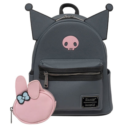 Kuromi and Melody Best Friends Forever Mini-Backpack with Coin Purse by Loungefly
