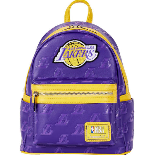 NBA Los Angeles Lakers Debossed Logo Mini Sports Backpack by Loungefly