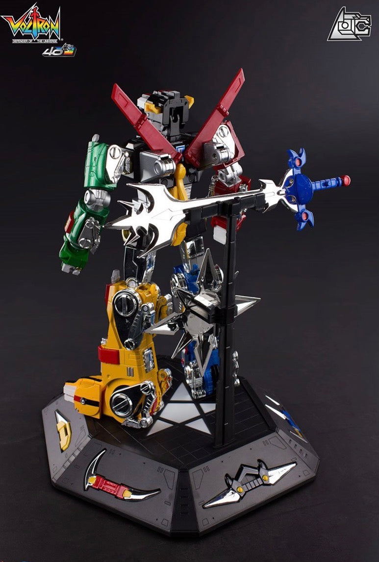 Voltron 40th Anniversary Set with Light-Up Sound Base by
Toynami