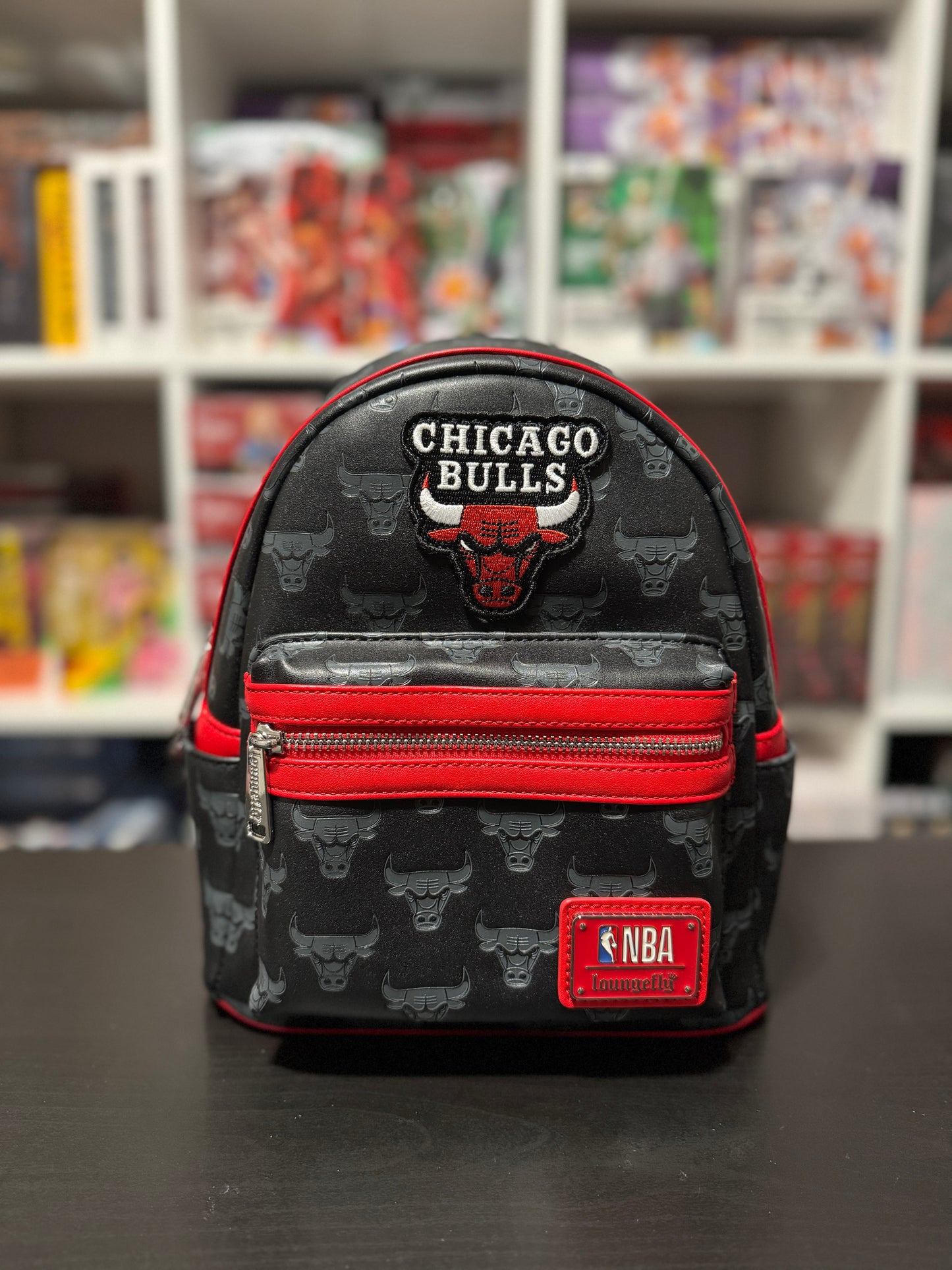 NBA Chicago Bulls Debossed Logo Mini Sports Backpack by Loungefly