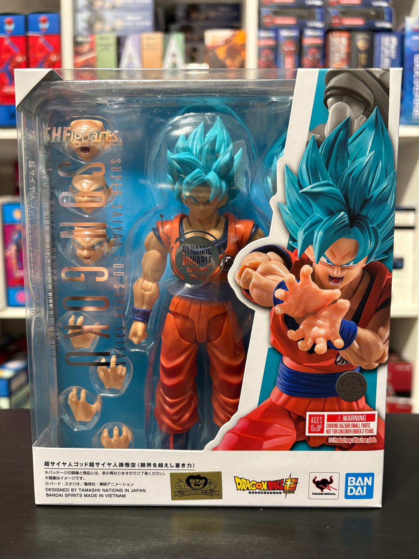 S.H.Figuarts Super Saiyan God Son Goku Blue Power Transcending Limits
by Bandai Tamashii Nations