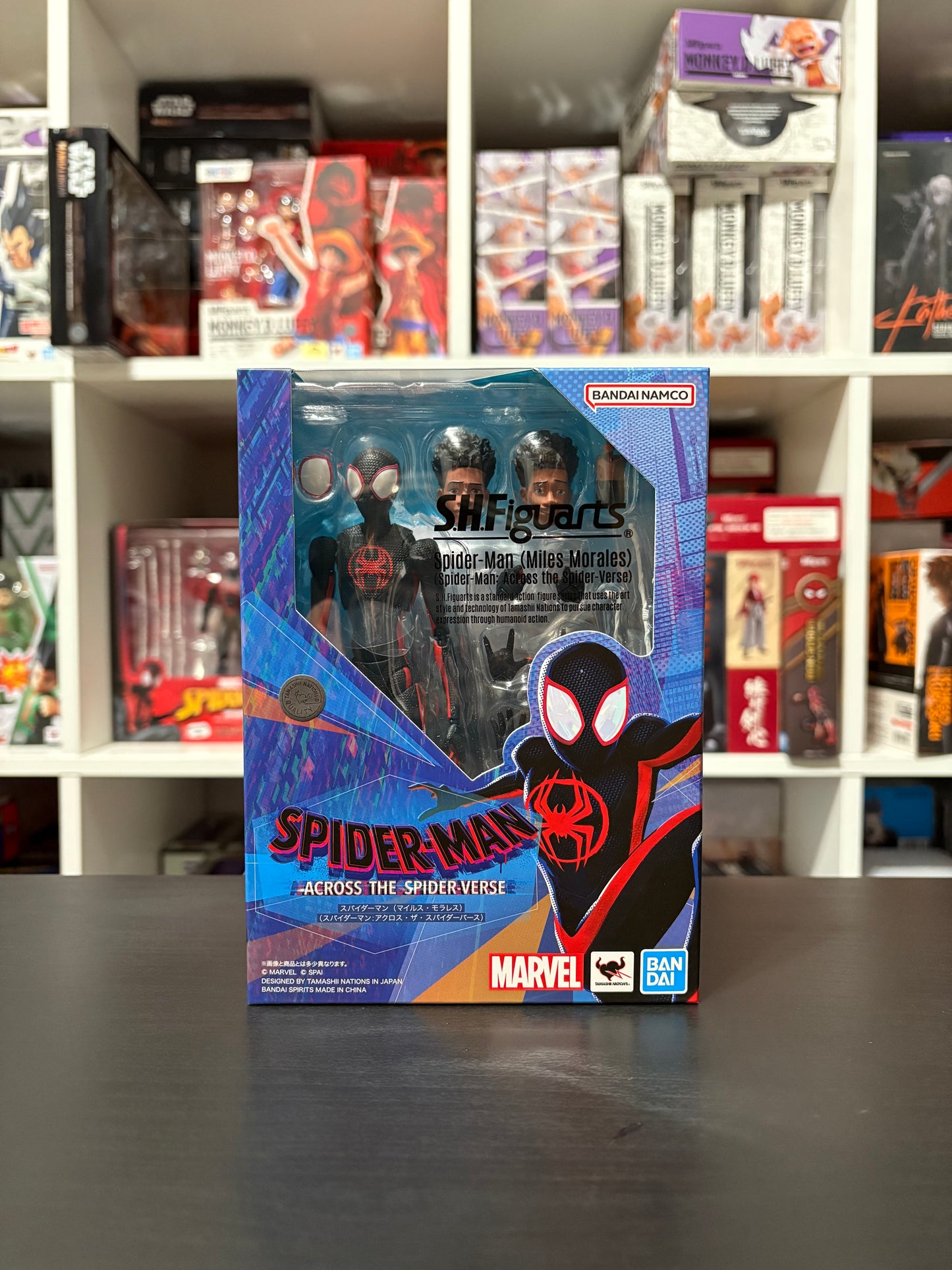 S.H.FiguartsMiles Morales Spider-Man Across the Spider-Verse Tamashii Nations by Bandai