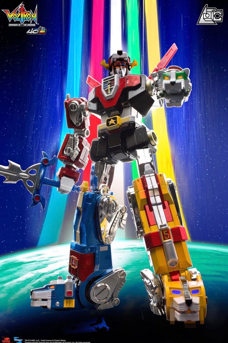 Voltron 40th Anniversary Set with Light-Up Sound Base by
Toynami