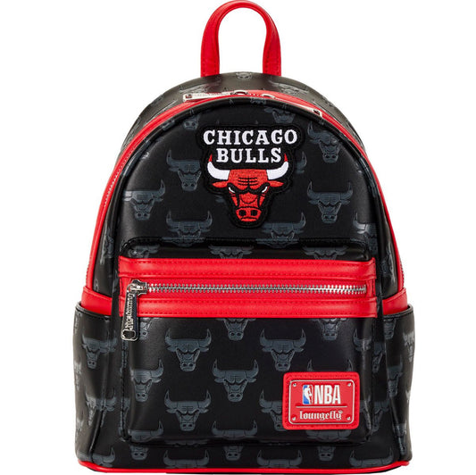 NBA Chicago Bulls Debossed Logo Mini Sports Backpack by Loungefly