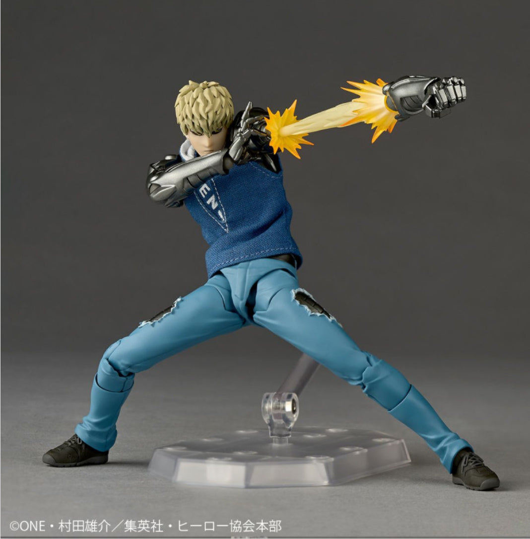 Revoltech Amazing Yamaguchi Genos One Punch Man with BONUS item (spike hair piece) by Kaiyodo
