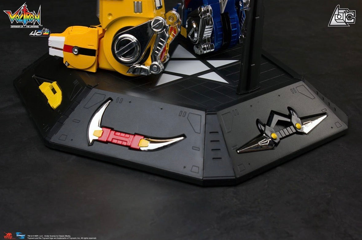 Voltron 40th Anniversary Set with Light-Up Sound Base by
Toynami