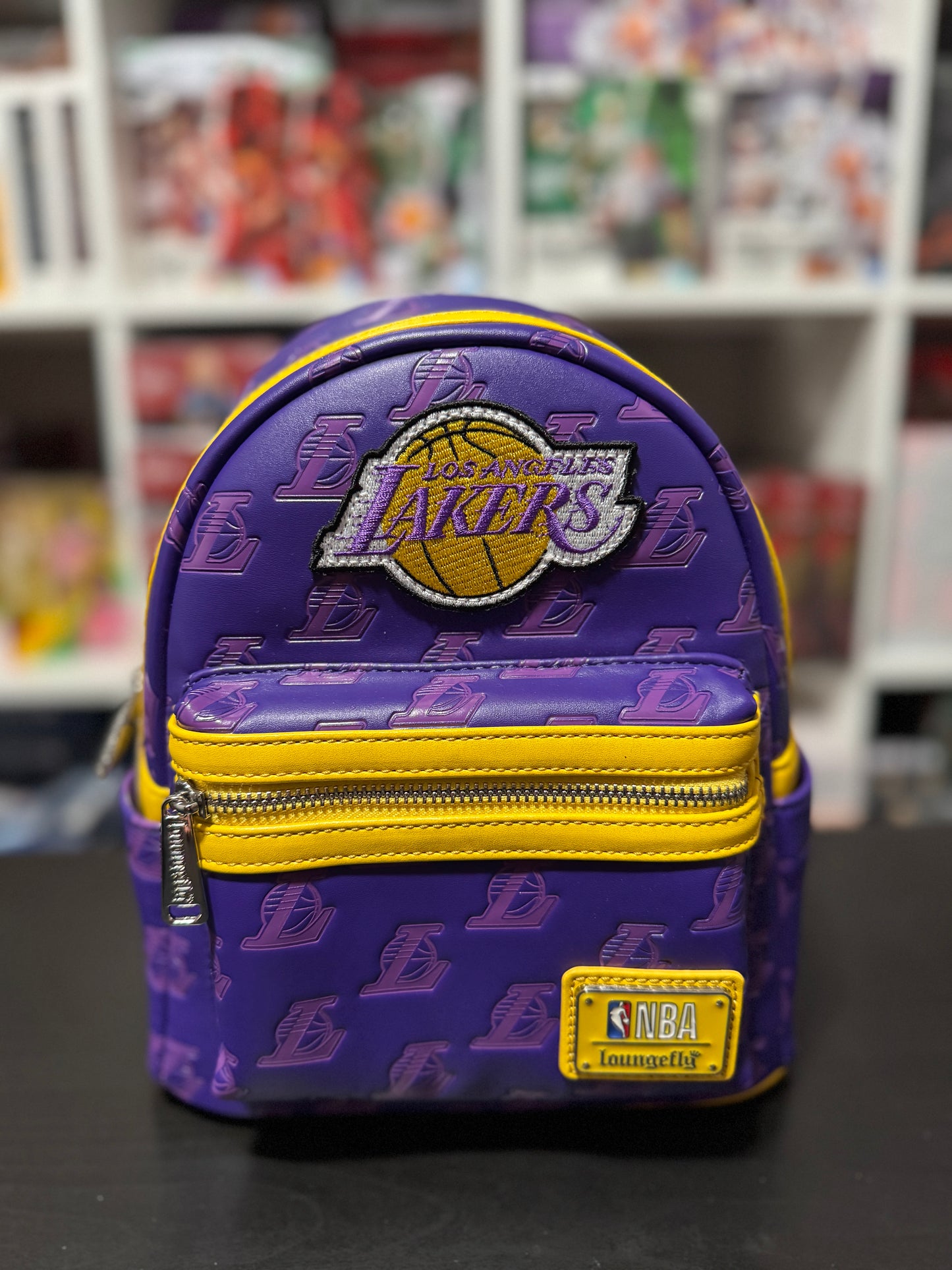 NBA Los Angeles Lakers Debossed Logo Mini Sports Backpack by Loungefly