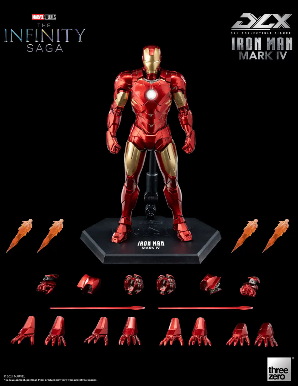 The Infinity Saga DLX Iron Man Mark IV Marvel 1/12 Scale by ThreeZero