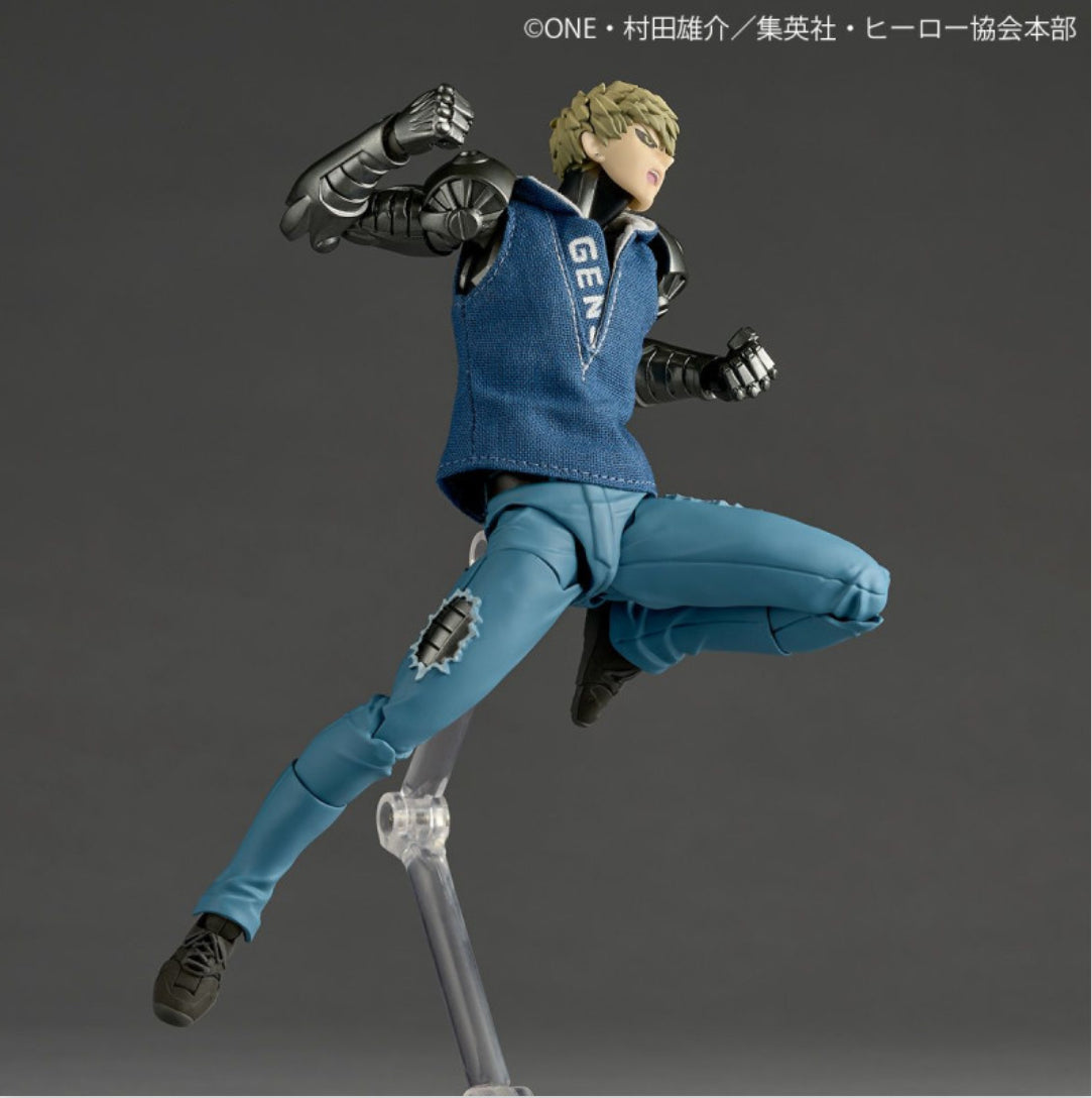 Revoltech Amazing Yamaguchi Genos One Punch Man with BONUS item (spike hair piece) by Kaiyodo