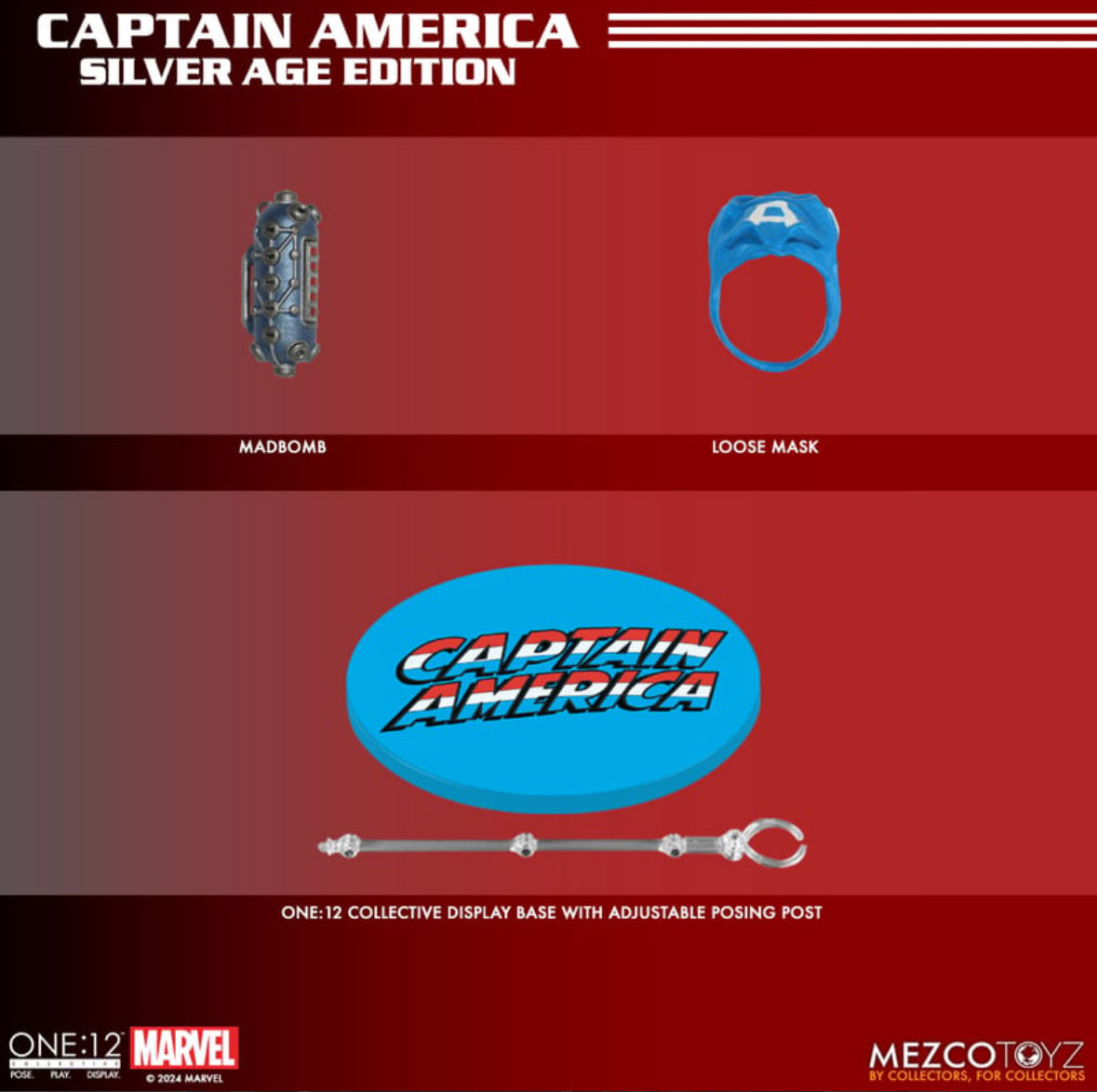 Captain America Marvel Comics One:12 Collective Silver Age by MEZCO TOYZ