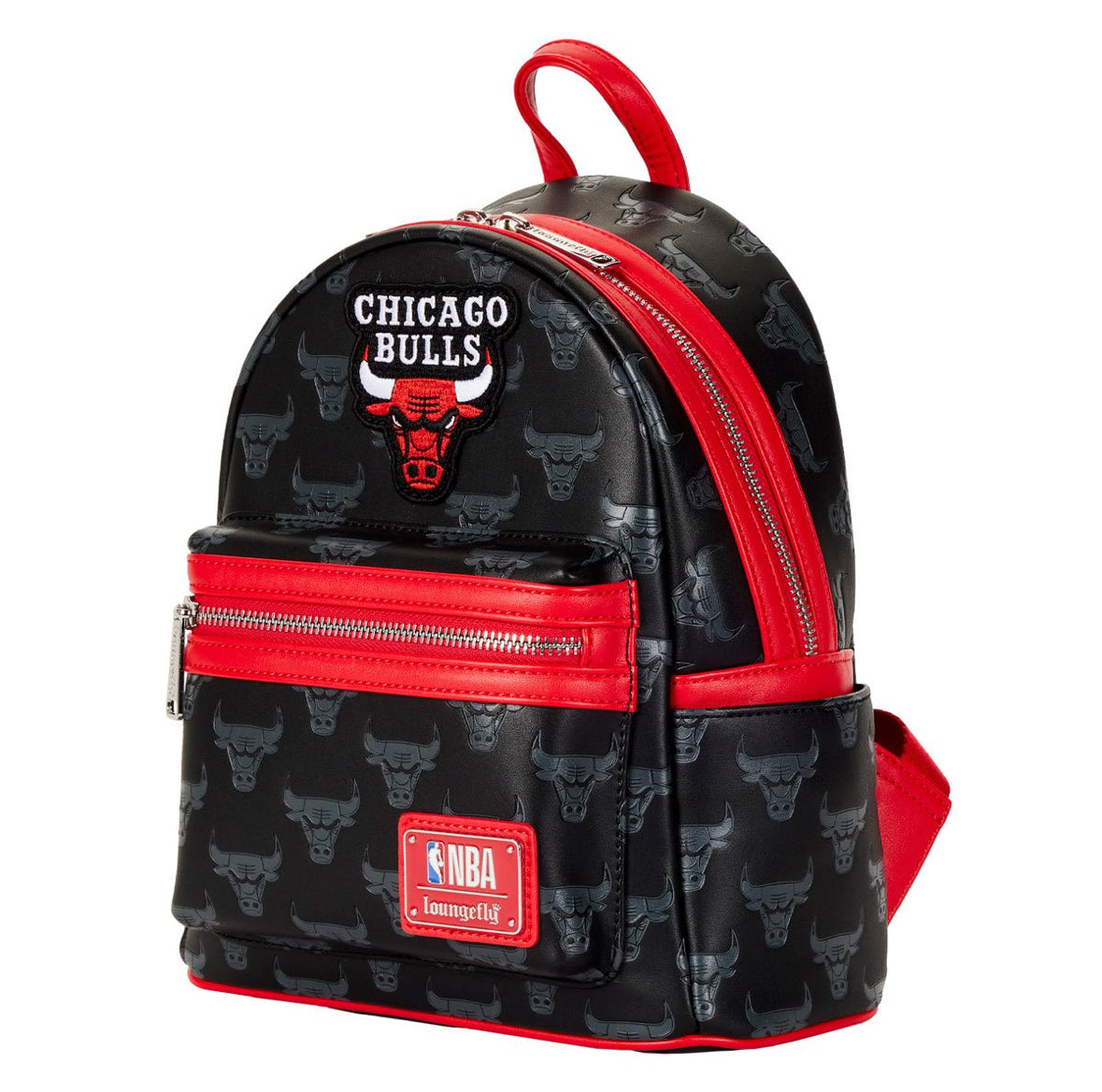 NBA Chicago Bulls Debossed Logo Mini Sports Backpack by Loungefly
