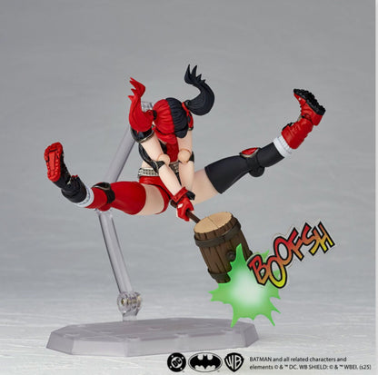 Revoltech Amazing Yamaguchi Harley Quinn Red x Black Ver. with Limited Bonus Winking/Bubblegum Face