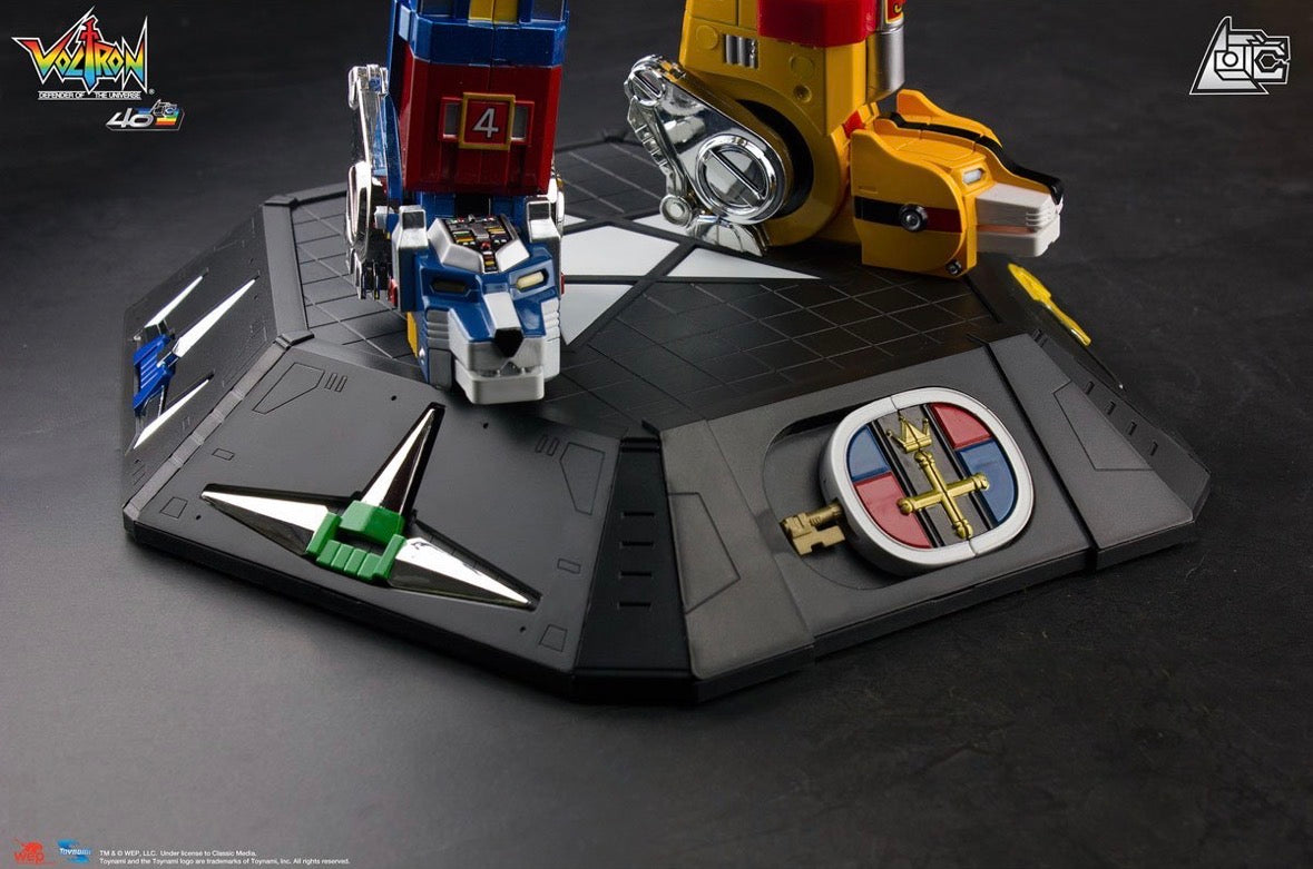 Voltron 40th Anniversary Set with Light-Up Sound Base by
Toynami