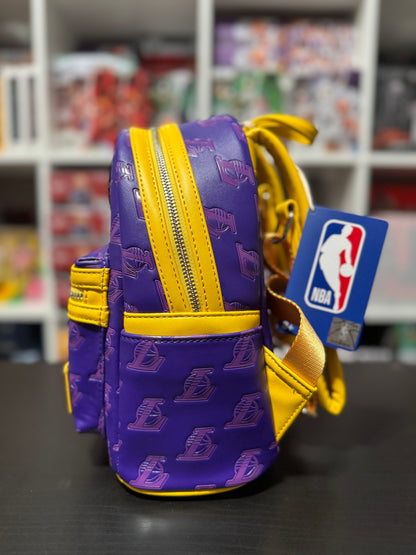 NBA Los Angeles Lakers Debossed Logo Mini Sports Backpack by Loungefly