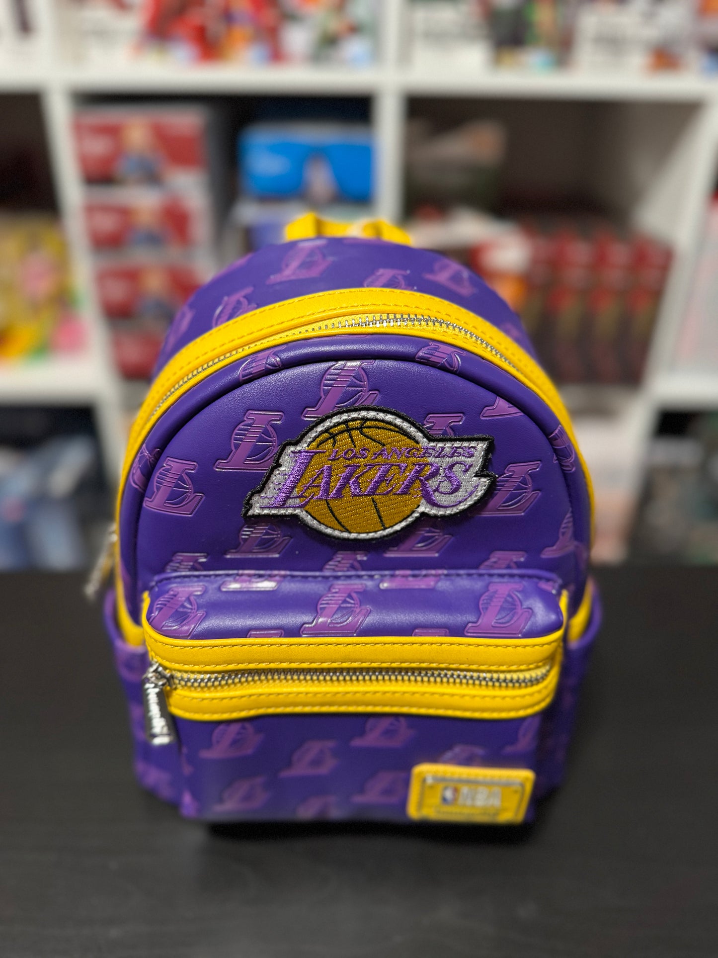 NBA Los Angeles Lakers Debossed Logo Mini Sports Backpack by Loungefly